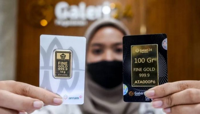Harga Emas UBS Turun, Galeri24 Bertahan Stabil