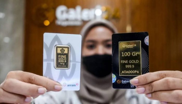 Harga Emas Antam Melonjak Rp27.000 Awal Pekan Ini