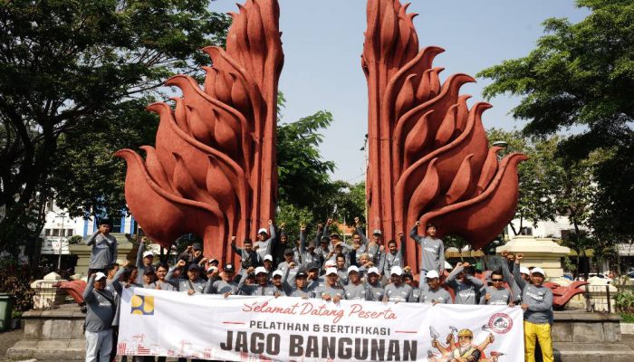 Sebanyak 103 Tenaga Konstruksi se-Jawa Timur Ikuti Pelatihan dan Sertifikasi Akademi Jago Bangunan