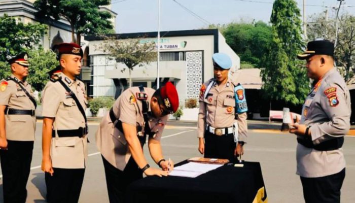 Polresta Tuban Gelar Sertijab Pejabat Utama, Penyesuaian Struktur Usai Naik Tipologi