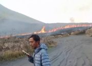 Kebakaran Kembali Terjadi di Bukit Watangan TNBTS